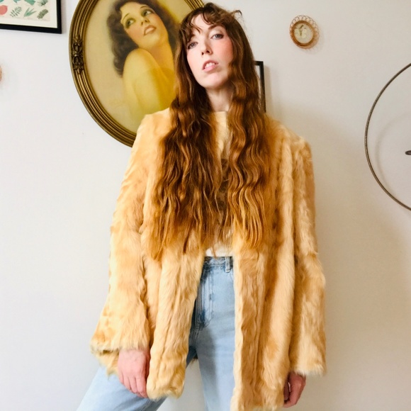 Vintage 1980s Suede/Fur Reversible Coat - Picture 1 of 17